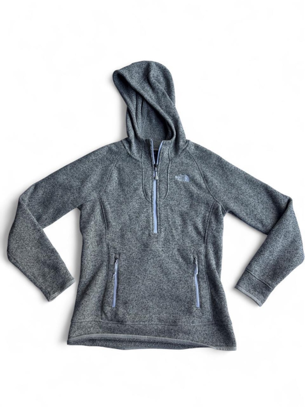 The North Face Women's Gray Hooded Half-Zip Pullover
